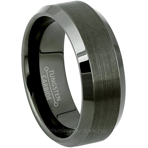 Black Tungsten Wedding Ring,8mm Tungsten Wedding Ring,Men /& Women,Anniversry Ring,Tungsten Carbide Ring,Black Wedding Ring,Tungsten Carbide